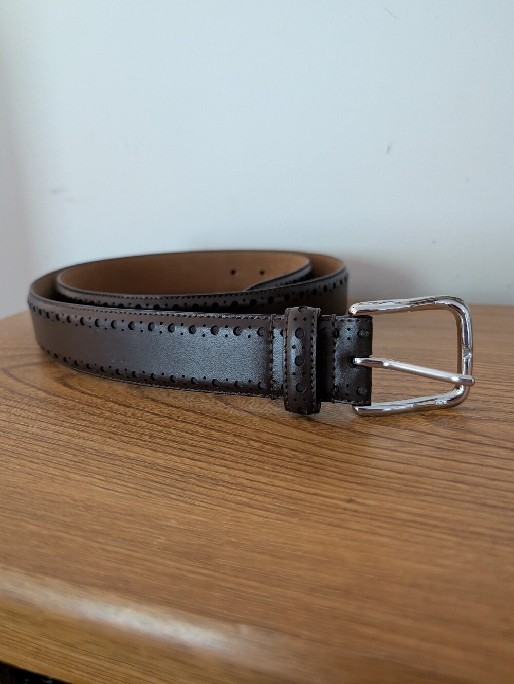 COLE HAAN Men's Genuine Leather (Top) Brown Belt - Size 40/100